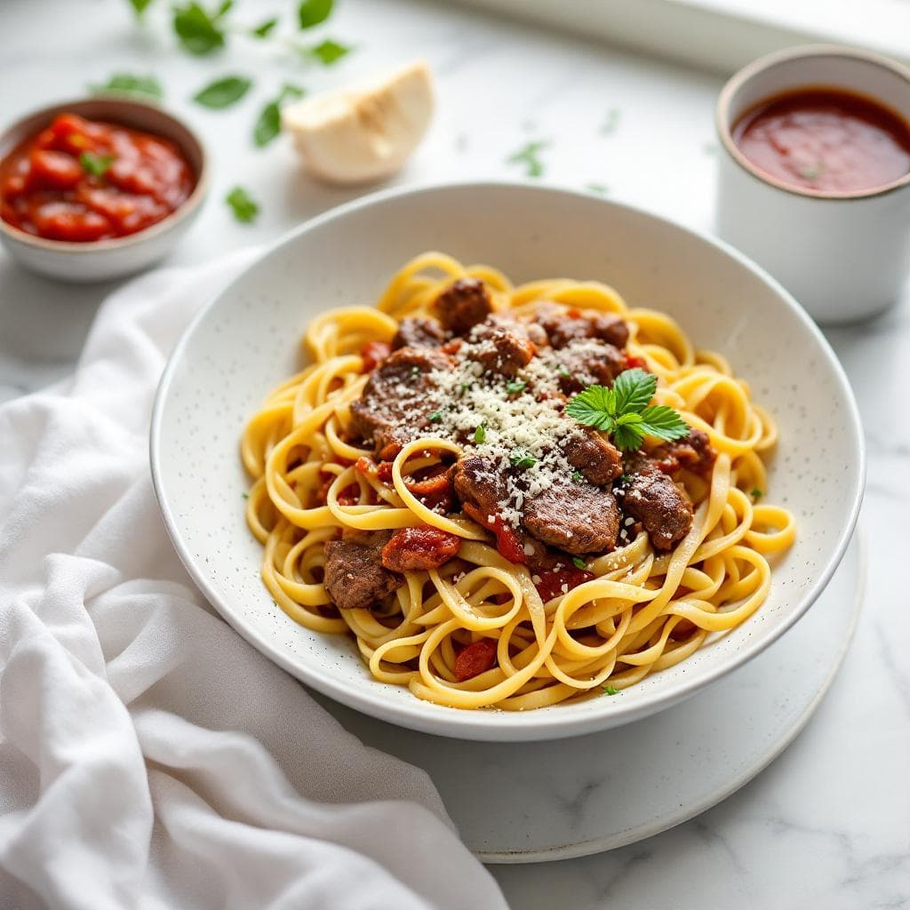 Classic Beef Bolognese with Tagliatelle