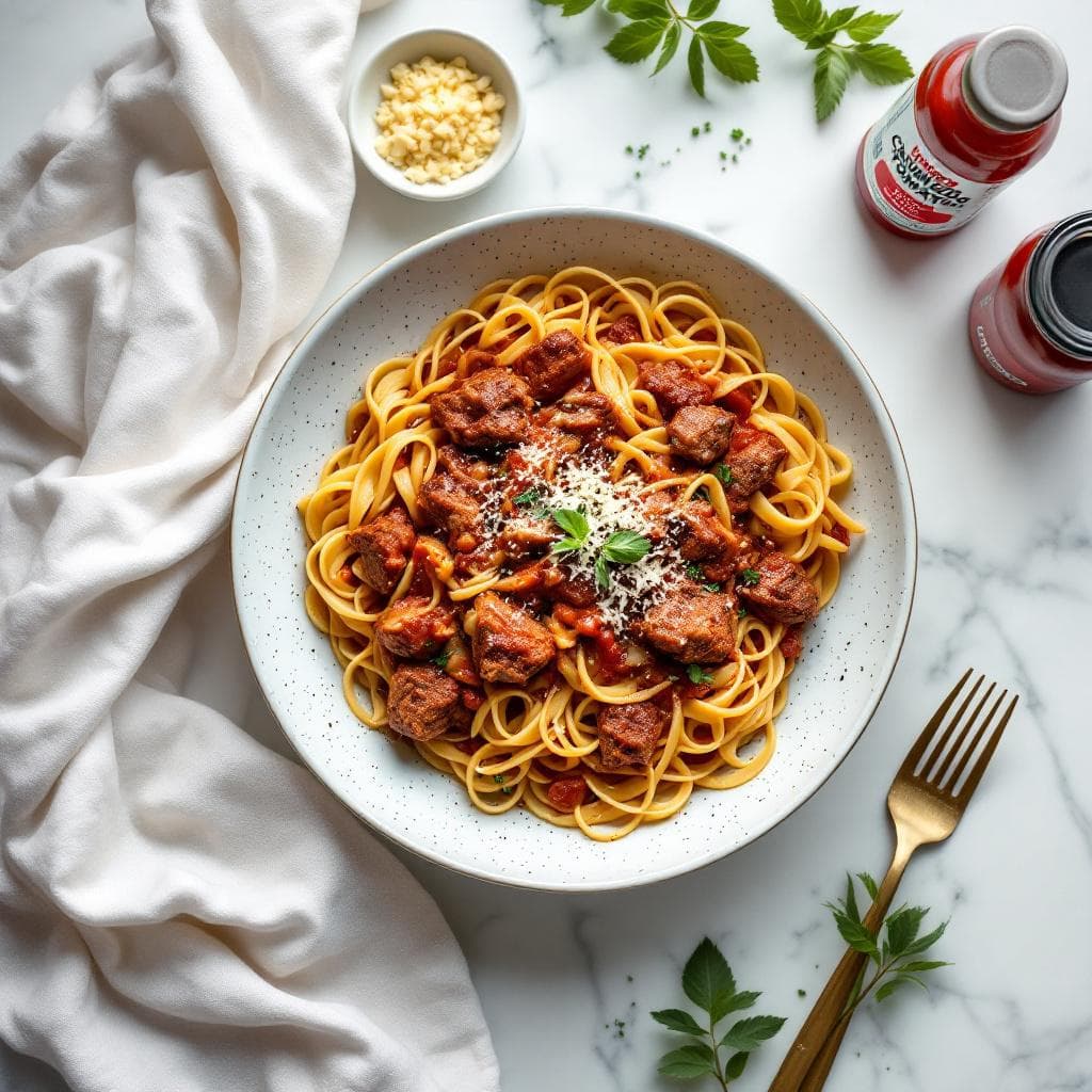 Classic Beef Bolognese with Tagliatelle