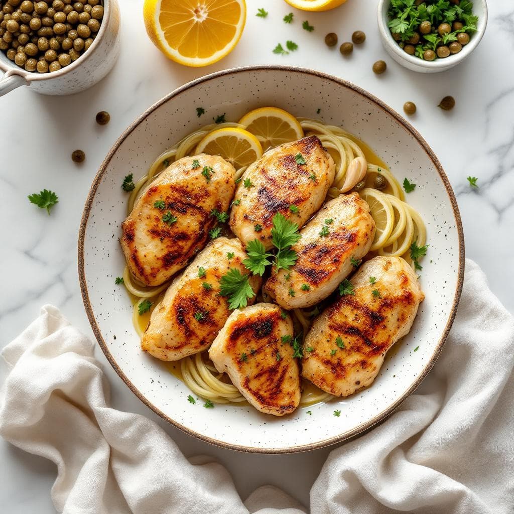 Classic Chicken Piccata with Lemon Caper Butter Sauce