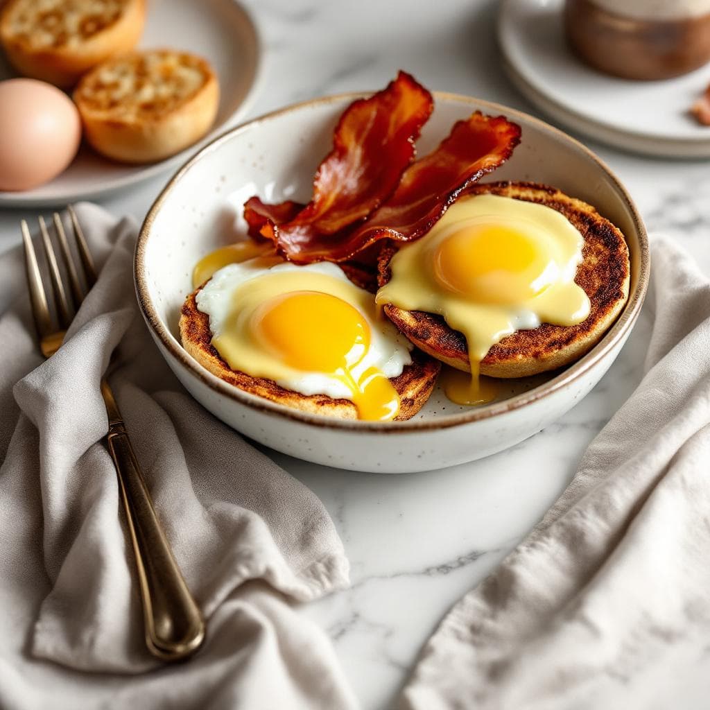 Classic Eggs Benedict with Silky Hollandaise Sauce