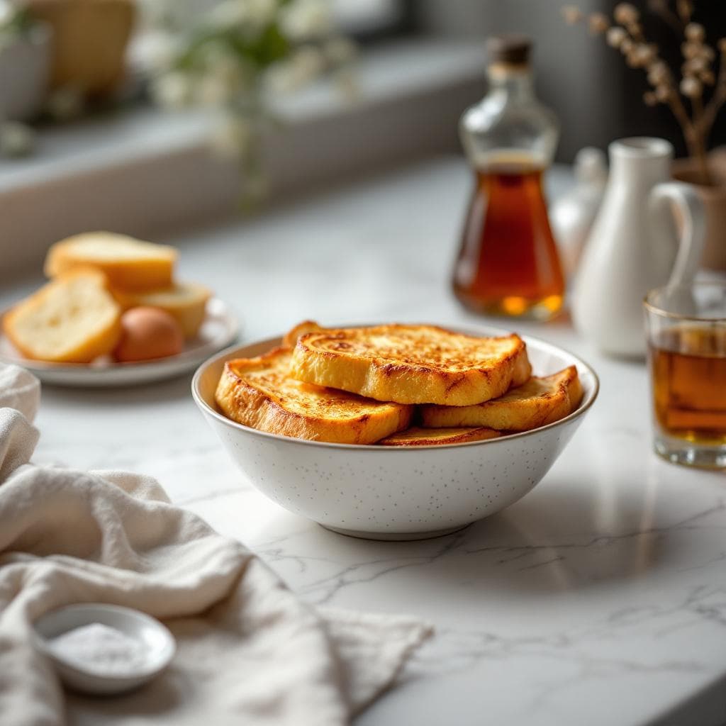 Classic French Toast with Crispy Edges and Custardy Centers
