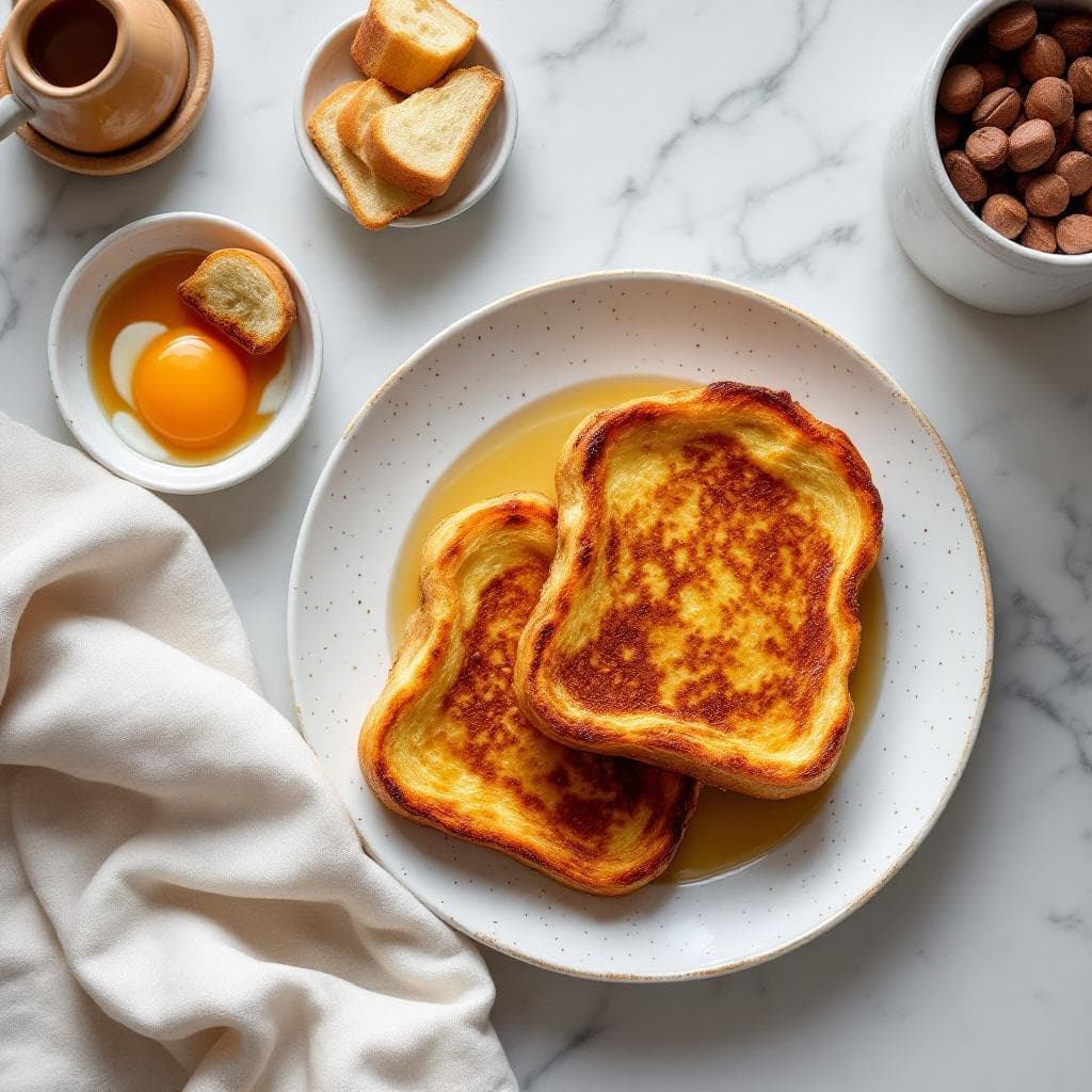 Classic French Toast with Crispy Edges and Custardy Centers