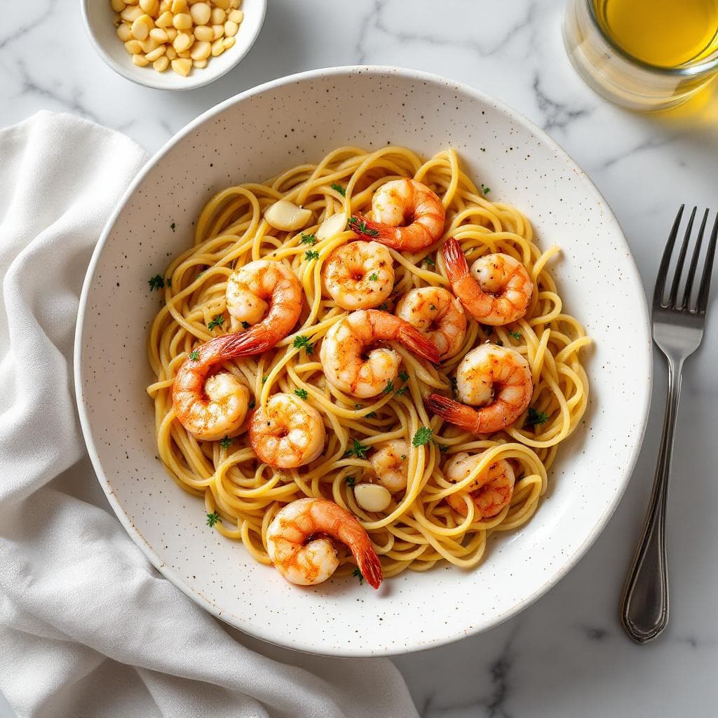 Classic Shrimp Scampi with Linguine