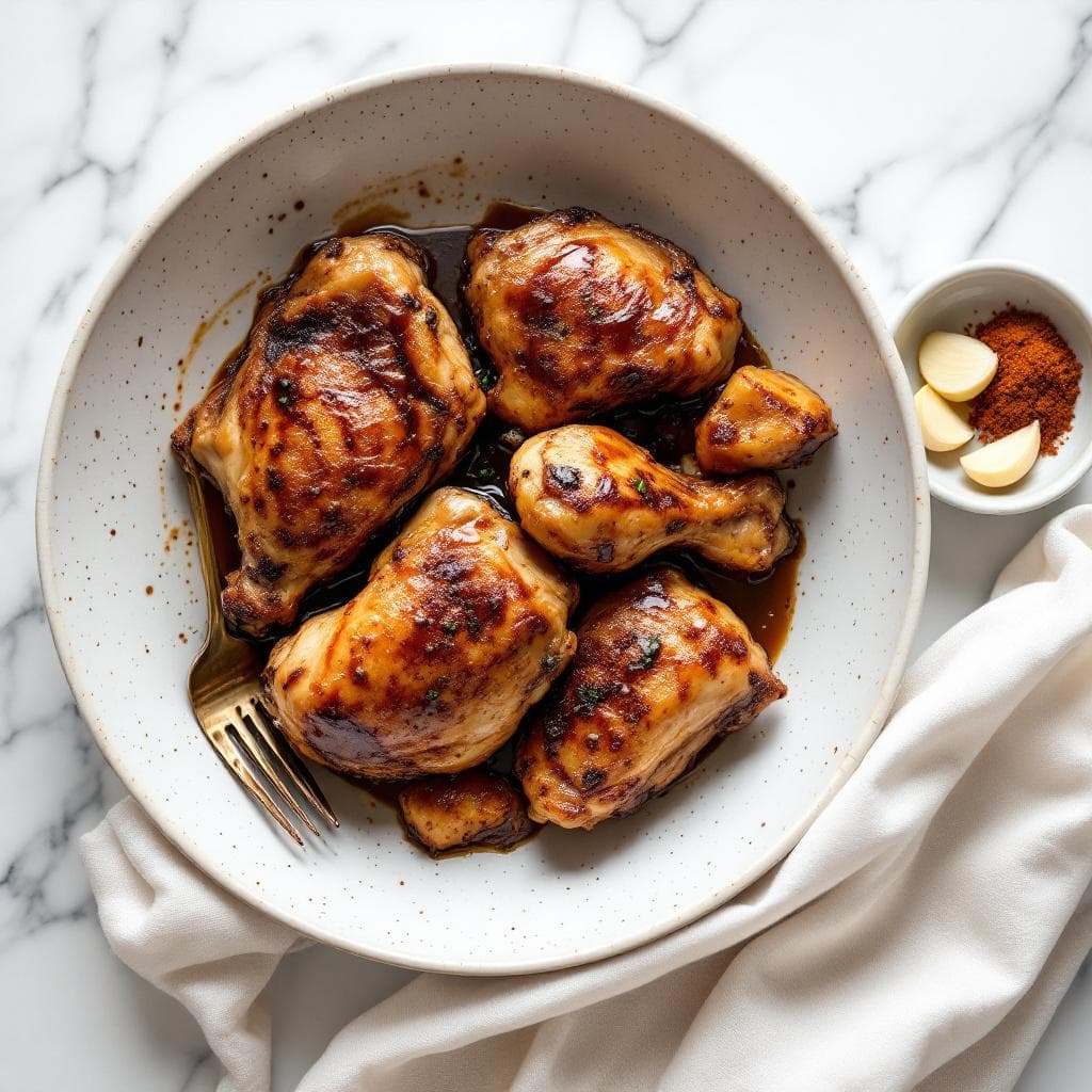 Easy Balsamic Glazed Chicken Thighs