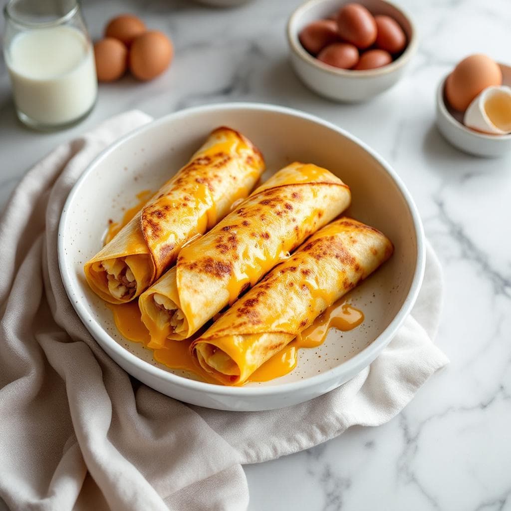 Easy Cheesy Breakfast Burritos