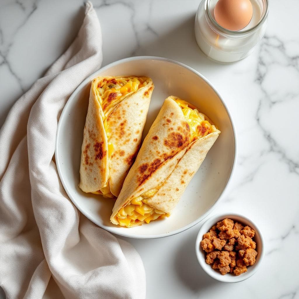 Easy Cheesy Breakfast Burritos