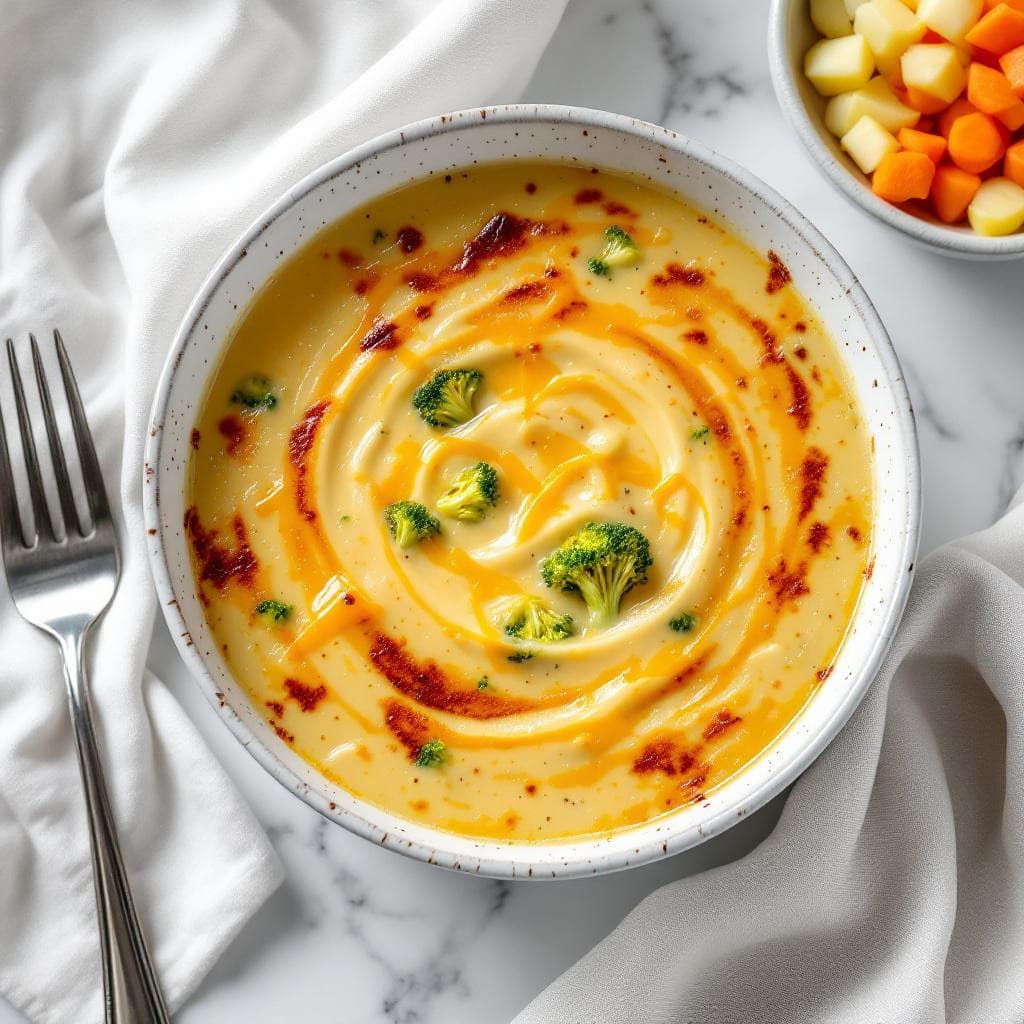 Easy Creamy Broccoli Cheddar Soup