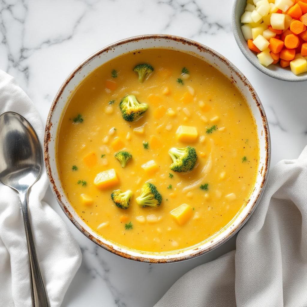Easy Creamy Broccoli Cheddar Soup