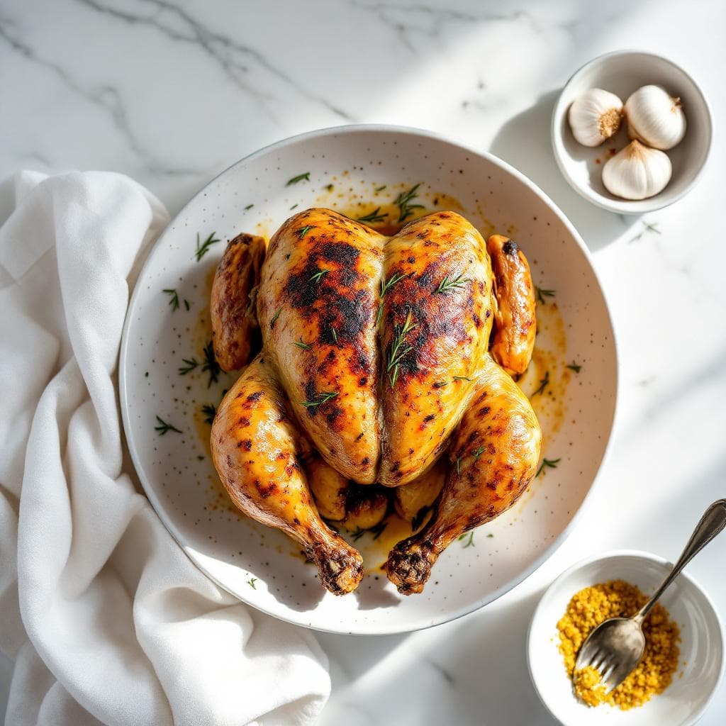 Easy Garlic Herb Roasted Chicken