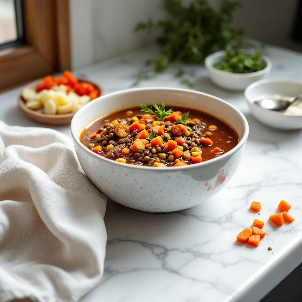 Easy Mediterranean Lentil and Vegetable Soup