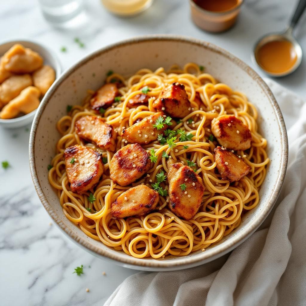Easy Sesame Noodles with Chicken
