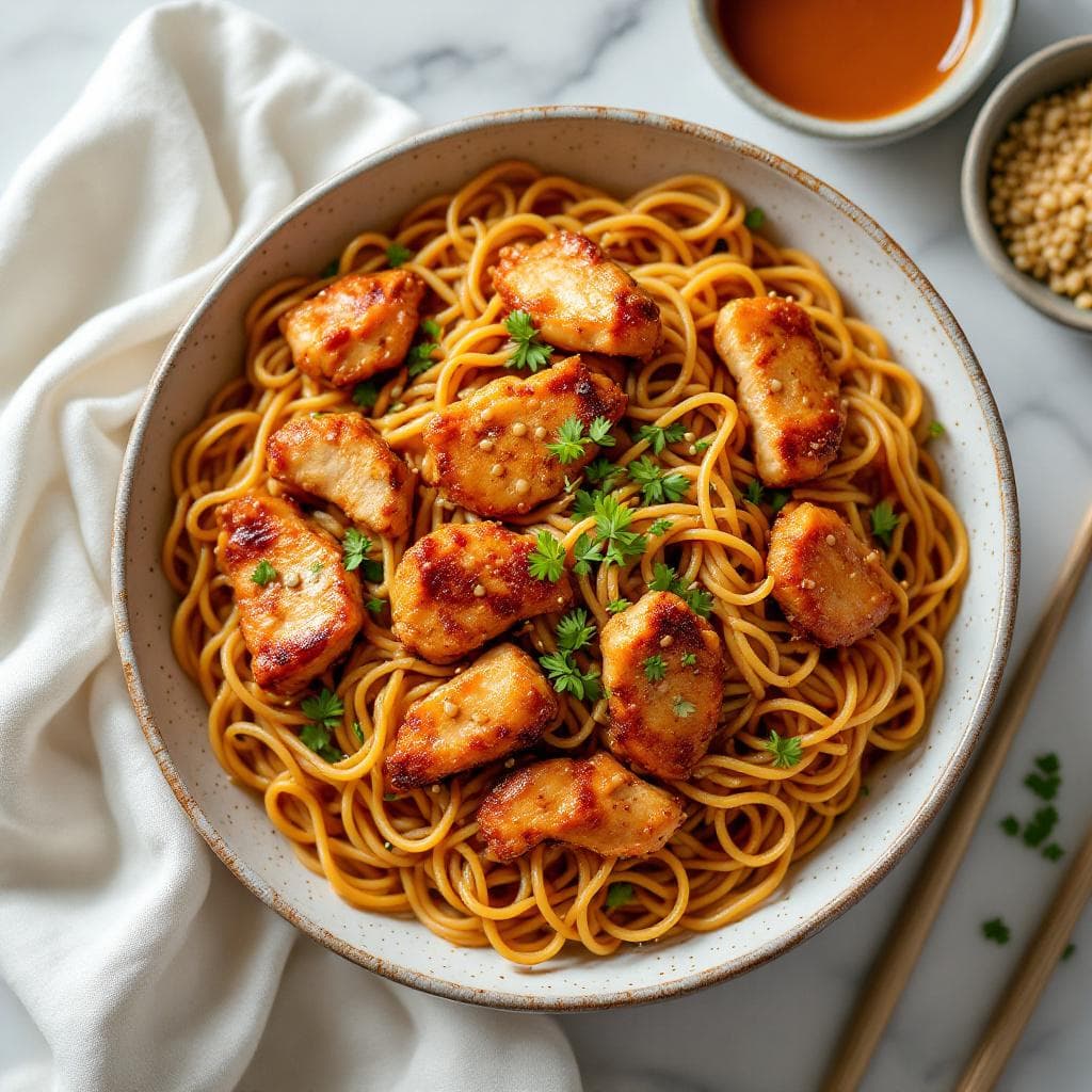Easy Sesame Noodles with Chicken