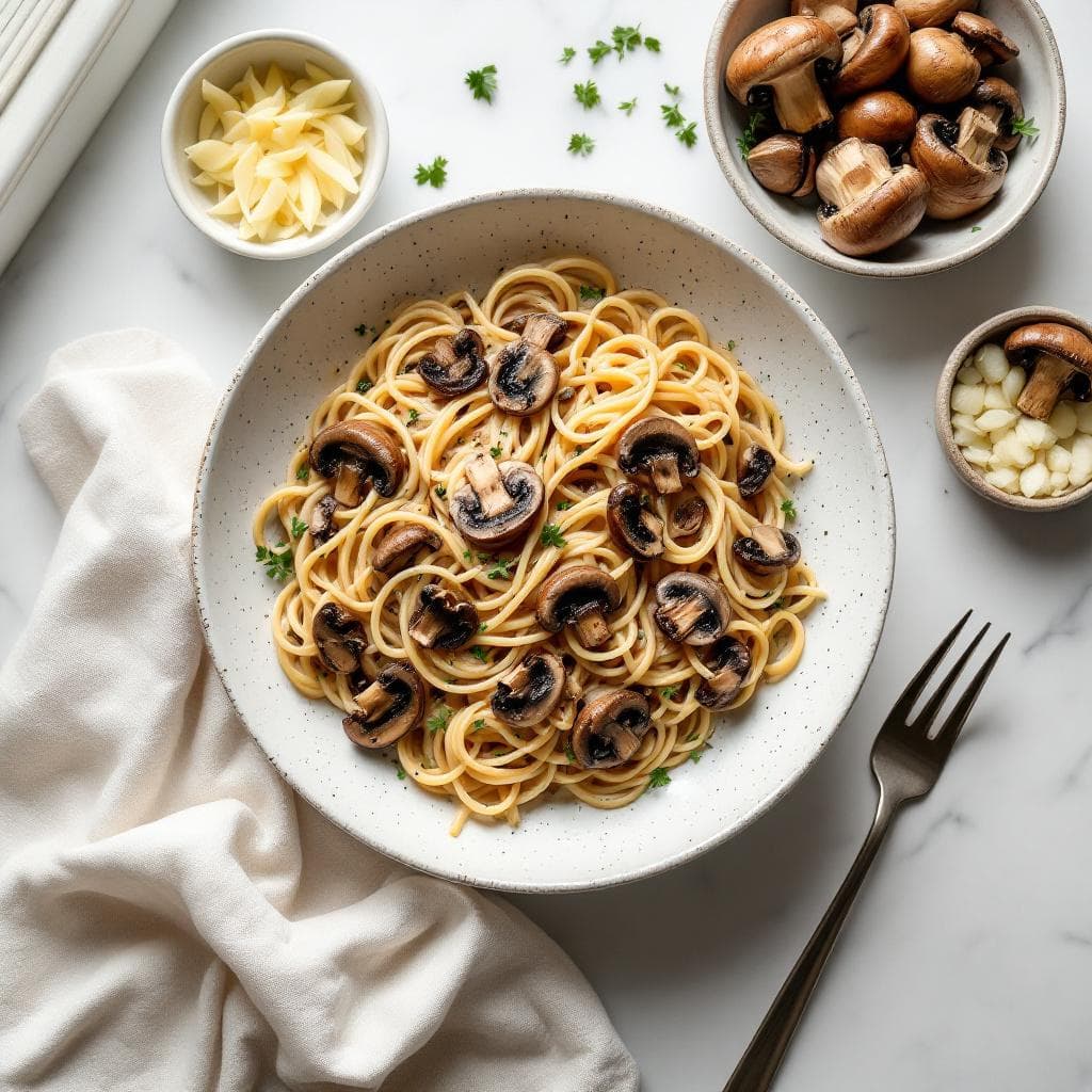 One-Pot Creamy Mushroom Pasta