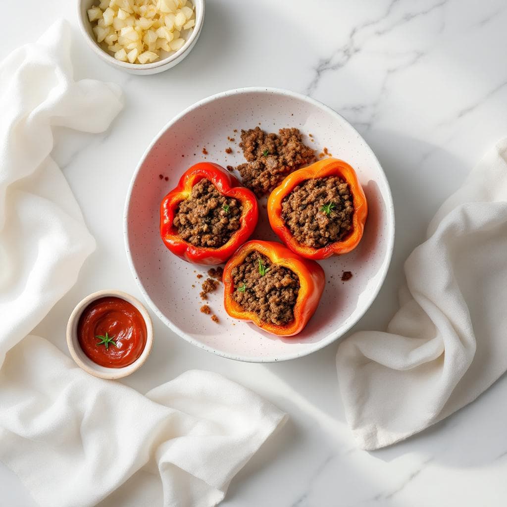Classic Stuffed Bell Peppers with Ground Beef