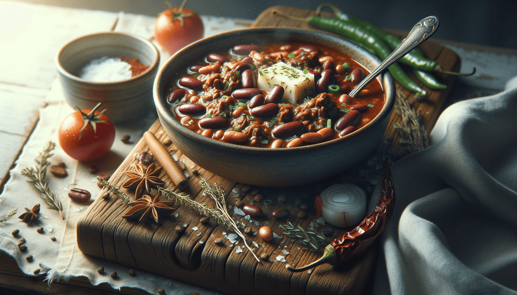 Sunday Slow-Simmered Beef & Bean Chili
